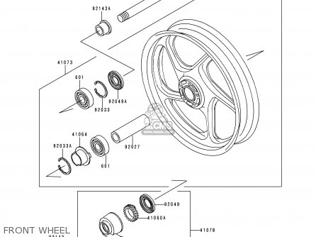 FRONT WHEEL - ZG1000A15 CONCOURS 2000 USA CALIFORNIA CANADA