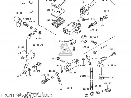 FRONT MASTER CYLINDER - ZG1000A15 CONCOURS 2000 USA CALIFORNIA CANADA