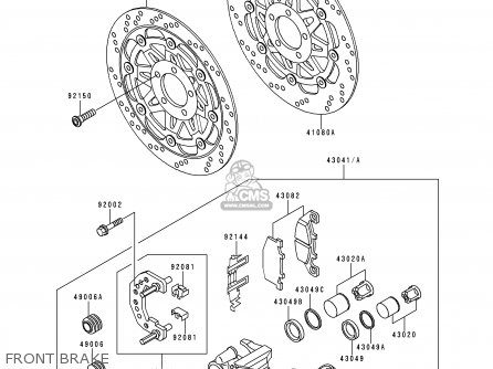 FRONT BRAKE - ZG1000A15 CONCOURS 2000 USA CALIFORNIA CANADA