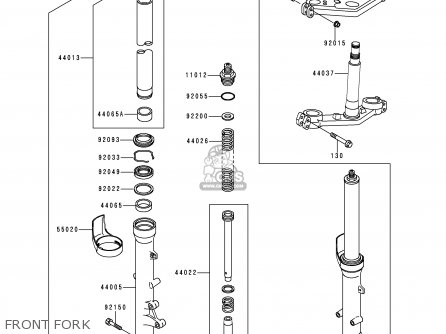 FRONT FORK - ZG1000A15 CONCOURS 2000 USA CALIFORNIA CANADA
