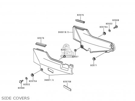 SIDE COVERS - ZG1000A15 CONCOURS 2000 USA CALIFORNIA CANADA