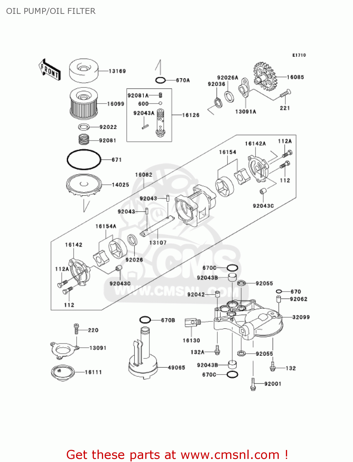 OIL PUMP/OIL FILTER ZG1000A16 CONCOURS 2001 USA CALIFORNIA CANADA