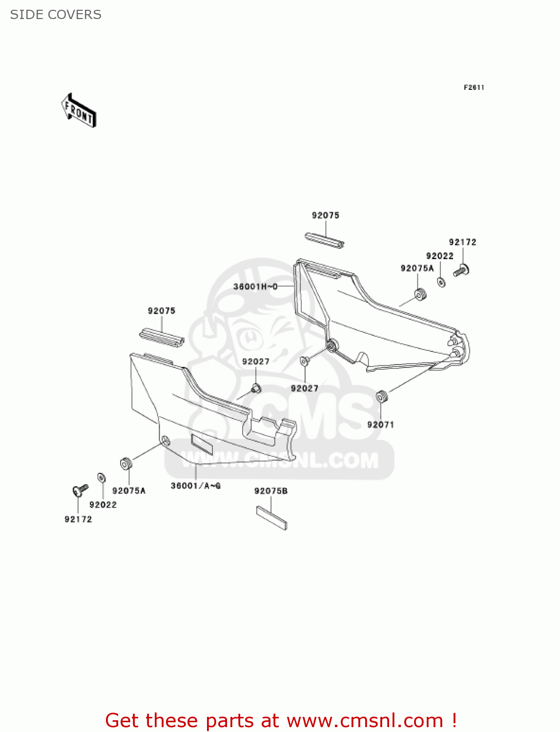 SIDE COVERS ZG1000A16 CONCOURS 2001 USA CALIFORNIA CANADA
