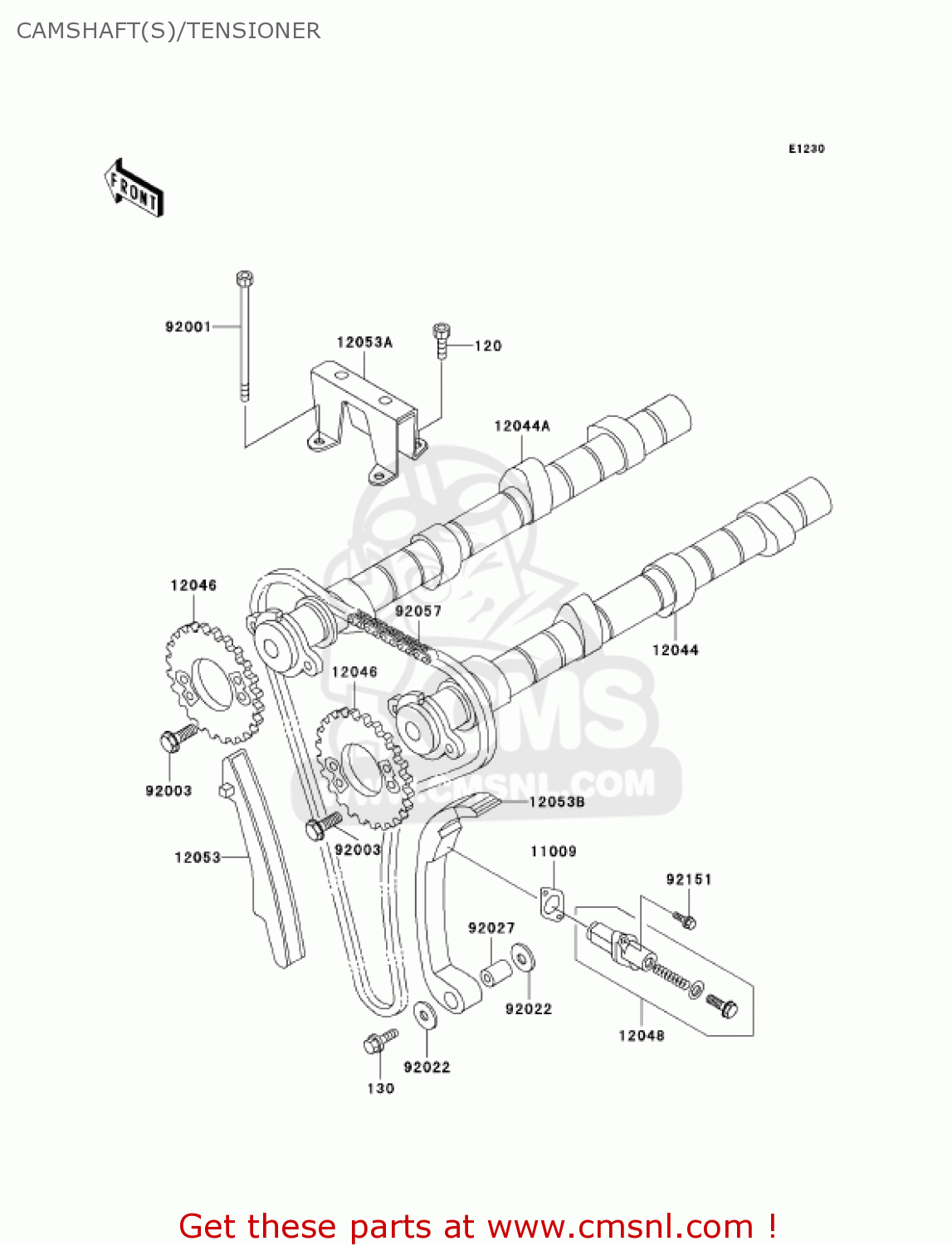 CAMSHAFT(S)/TENSIONER ZG1000A16 CONCOURS 2001 USA CALIFORNIA CANADA