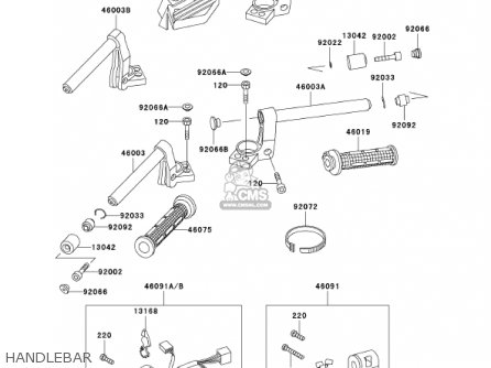 HANDLEBAR - ZG1000A16 CONCOURS 2001 USA CALIFORNIA CANADA