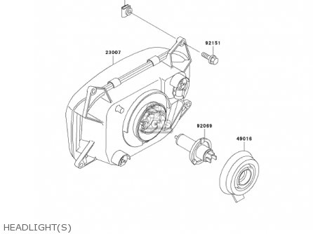 HEADLIGHT(S) - ZG1000A16 CONCOURS 2001 USA CALIFORNIA CANADA