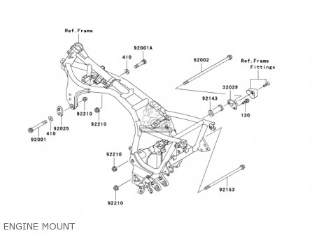 ENGINE MOUNT - ZG1000A16 CONCOURS 2001 USA CALIFORNIA CANADA