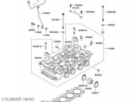 CYLINDER HEAD - ZG1000A16 CONCOURS 2001 USA CALIFORNIA CANADA