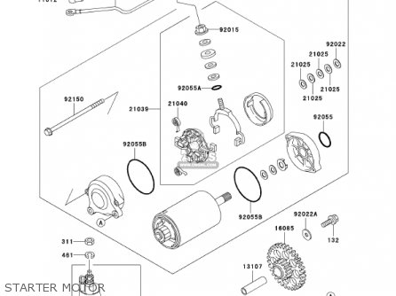 STARTER MOTOR - ZG1000A16 CONCOURS 2001 USA CALIFORNIA CANADA