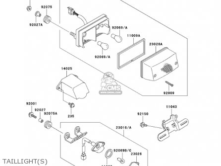 TAILLIGHT(S) - ZG1000A16 CONCOURS 2001 USA CALIFORNIA CANADA