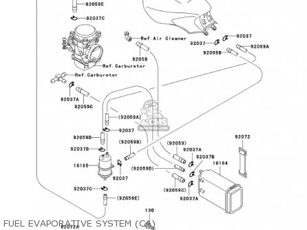 FUEL EVAPORATIVE SYSTEM (CA) - ZG1000A16 CONCOURS 2001 USA CALIFORNIA CANADA
