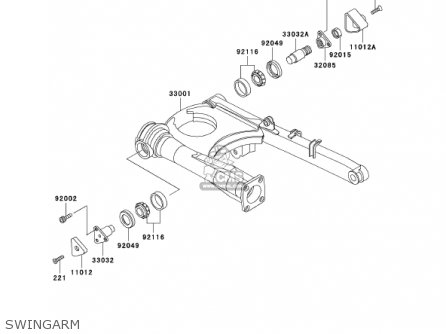 SWINGARM - ZG1000A16 CONCOURS 2001 USA CALIFORNIA CANADA