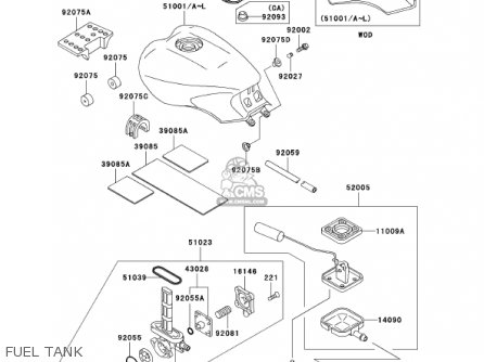 FUEL TANK - ZG1000A16 CONCOURS 2001 USA CALIFORNIA CANADA