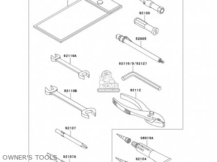 OWNER'S TOOLS - ZG1000A16 CONCOURS 2001 USA CALIFORNIA CANADA