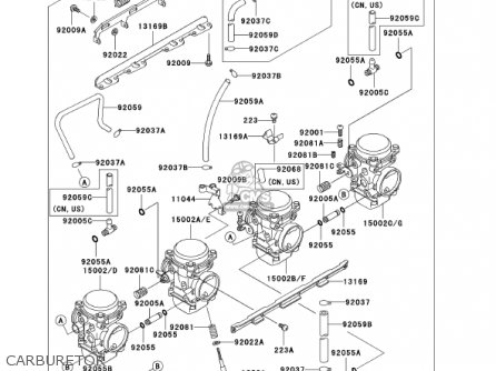 CARBURETOR - ZG1000A16 CONCOURS 2001 USA CALIFORNIA CANADA