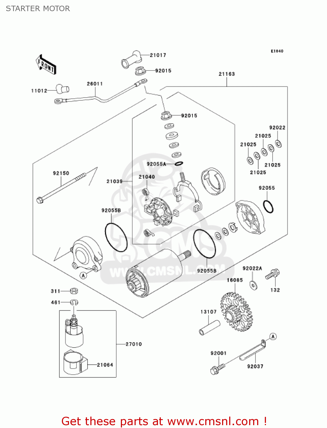 STARTER MOTOR ZG1000A17 CONCOURS 2002 USA CALIFORNIA CANADA