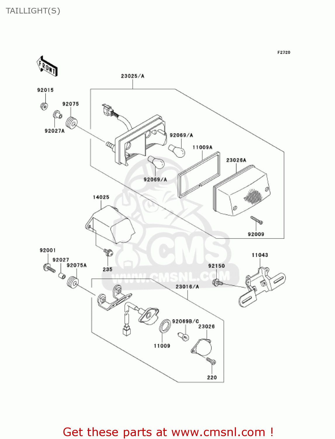 TAILLIGHT(S) ZG1000A17 CONCOURS 2002 USA CALIFORNIA CANADA