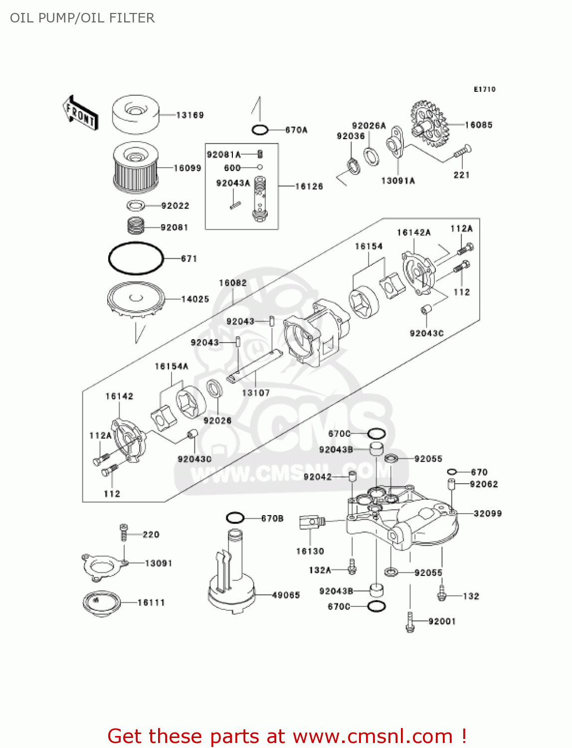 OIL PUMP/OIL FILTER ZG1000A17 CONCOURS 2002 USA CALIFORNIA CANADA