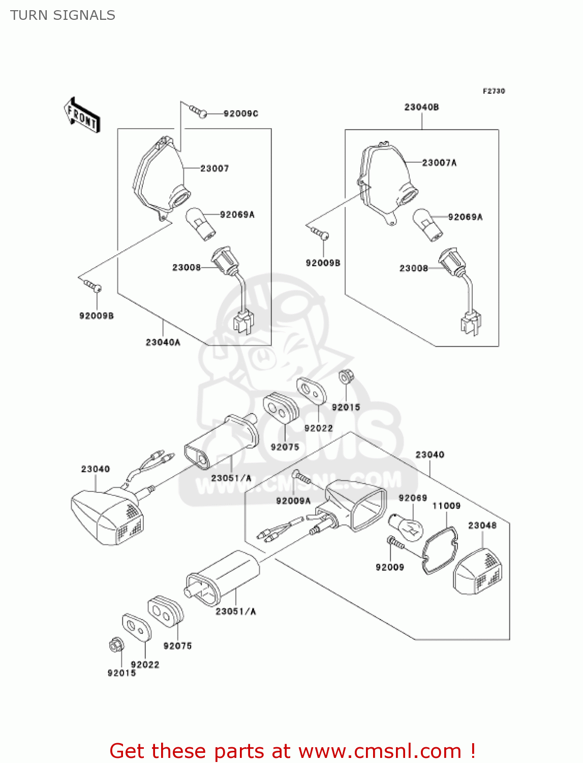 TURN SIGNALS ZG1000A17 CONCOURS 2002 USA CALIFORNIA CANADA