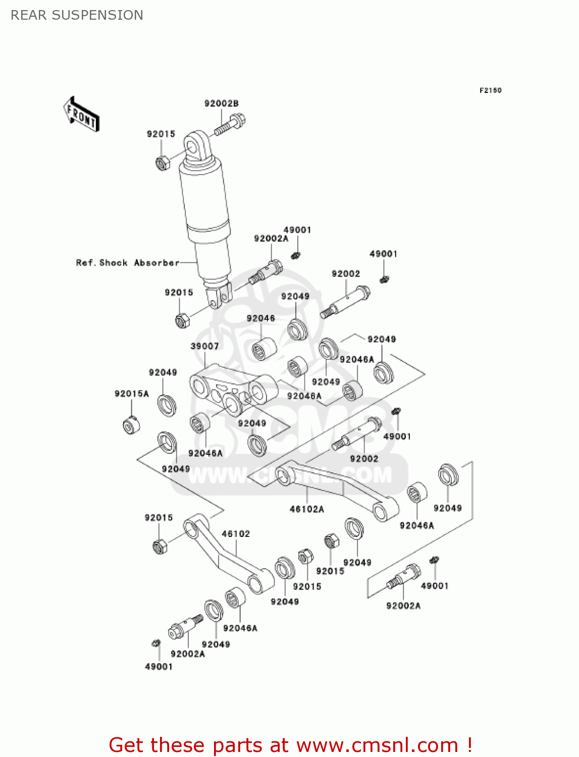 REAR SUSPENSION ZG1000A17 CONCOURS 2002 USA CALIFORNIA CANADA