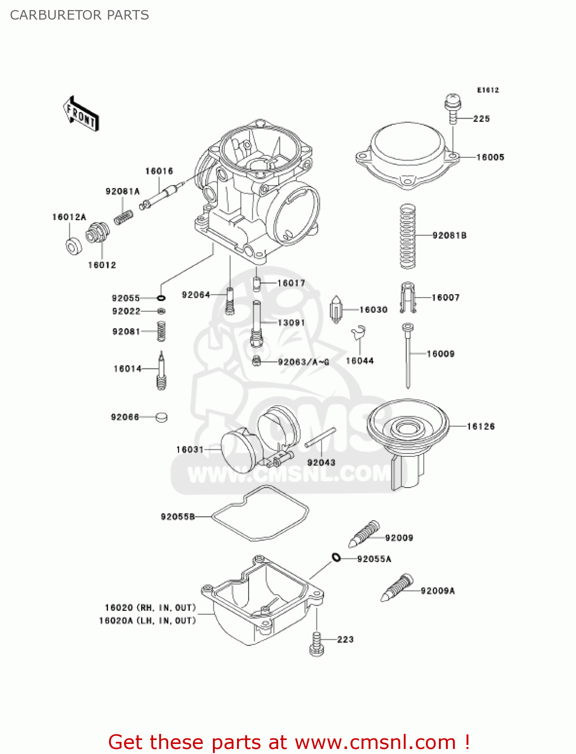 CARBURETOR PARTS ZG1000A17 CONCOURS 2002 USA CALIFORNIA CANADA