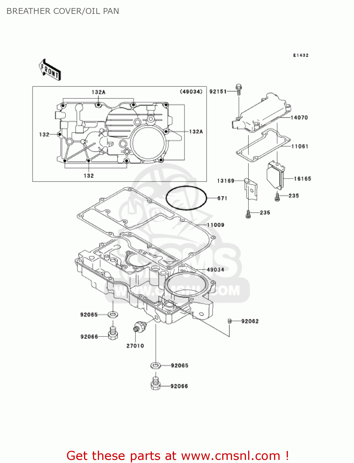 BREATHER COVER/OIL PAN ZG1000A17 CONCOURS 2002 USA CALIFORNIA CANADA