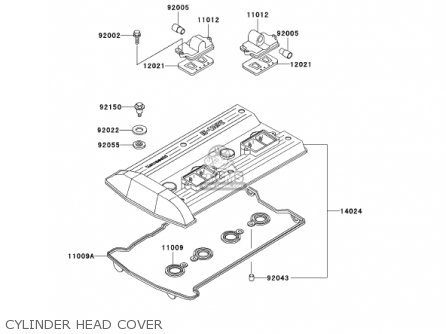 CYLINDER HEAD COVER - ZG1000A17 CONCOURS 2002 USA CALIFORNIA CANADA