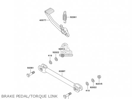 BRAKE PEDAL/TORQUE LINK - ZG1000A17 CONCOURS 2002 USA CALIFORNIA CANADA
