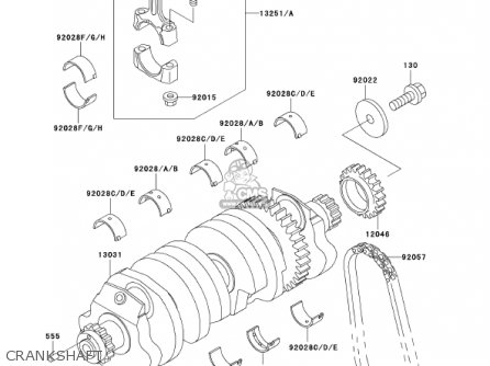 CRANKSHAFT - ZG1000A17 CONCOURS 2002 USA CALIFORNIA CANADA