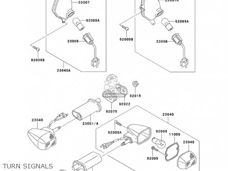TURN SIGNALS - ZG1000A17 CONCOURS 2002 USA CALIFORNIA CANADA