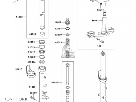 FRONT FORK - ZG1000A17 CONCOURS 2002 USA CALIFORNIA CANADA