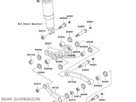 REAR SUSPENSION - ZG1000A17 CONCOURS 2002 USA CALIFORNIA CANADA