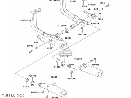 MUFFLER(S) - ZG1000A17 CONCOURS 2002 USA CALIFORNIA CANADA
