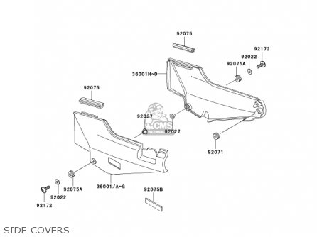 SIDE COVERS - ZG1000A17 CONCOURS 2002 USA CALIFORNIA CANADA