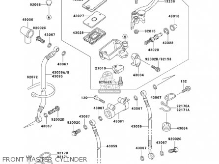 FRONT MASTER CYLINDER - ZG1000A17 CONCOURS 2002 USA CALIFORNIA CANADA