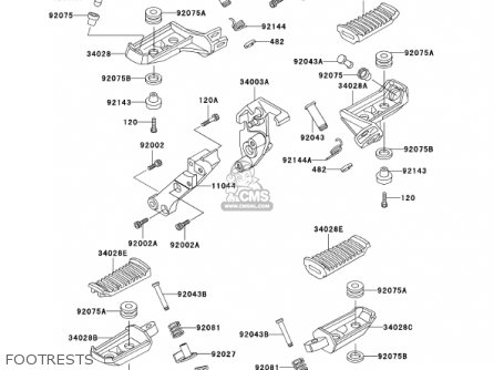 FOOTRESTS - ZG1000A17 CONCOURS 2002 USA CALIFORNIA CANADA