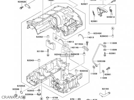 CRANKCASE - ZG1000A17 CONCOURS 2002 USA CALIFORNIA CANADA