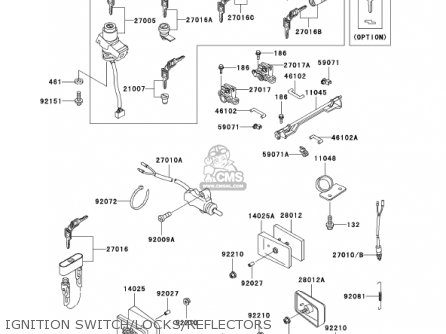 IGNITION SWITCH/LOCKS/REFLECTORS - ZG1000A17 CONCOURS 2002 USA CALIFORNIA CANADA