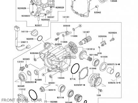 FRONT BEVEL GEAR - ZG1000A17 CONCOURS 2002 USA CALIFORNIA CANADA