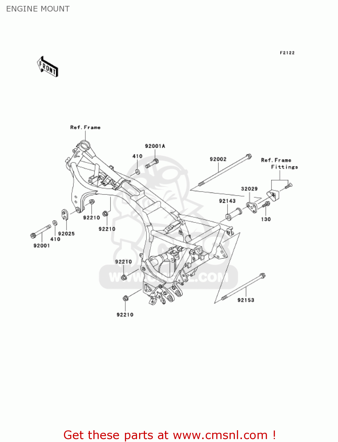ENGINE MOUNT ZG1000A18 CONCOURS 2003 USA CALIFORNIA CANADA