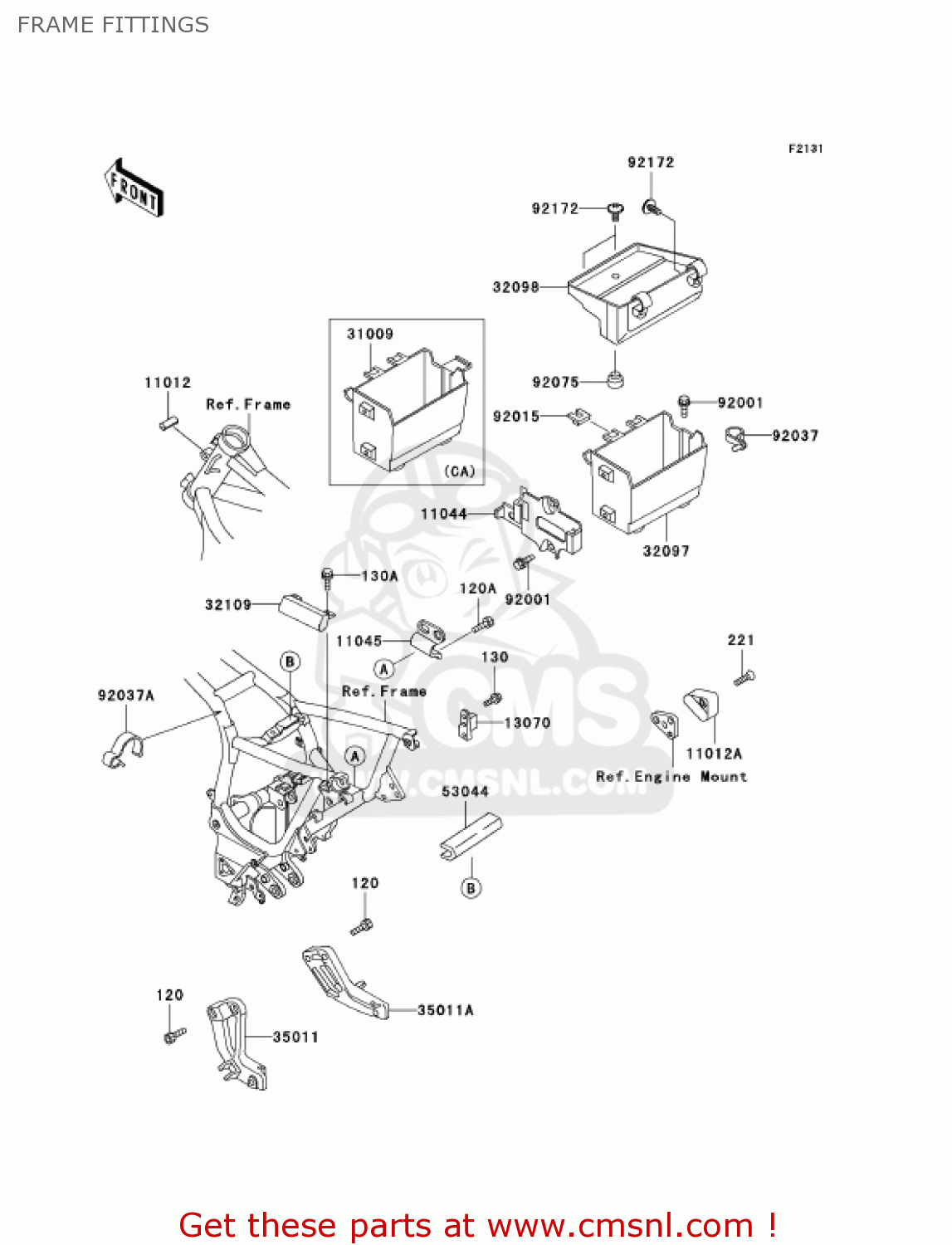 FRAME FITTINGS ZG1000A18 CONCOURS 2003 USA CALIFORNIA CANADA