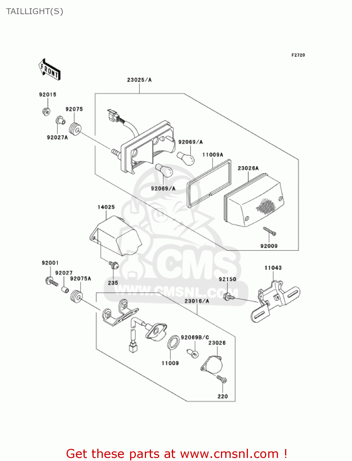 TAILLIGHT(S) ZG1000A18 CONCOURS 2003 USA CALIFORNIA CANADA
