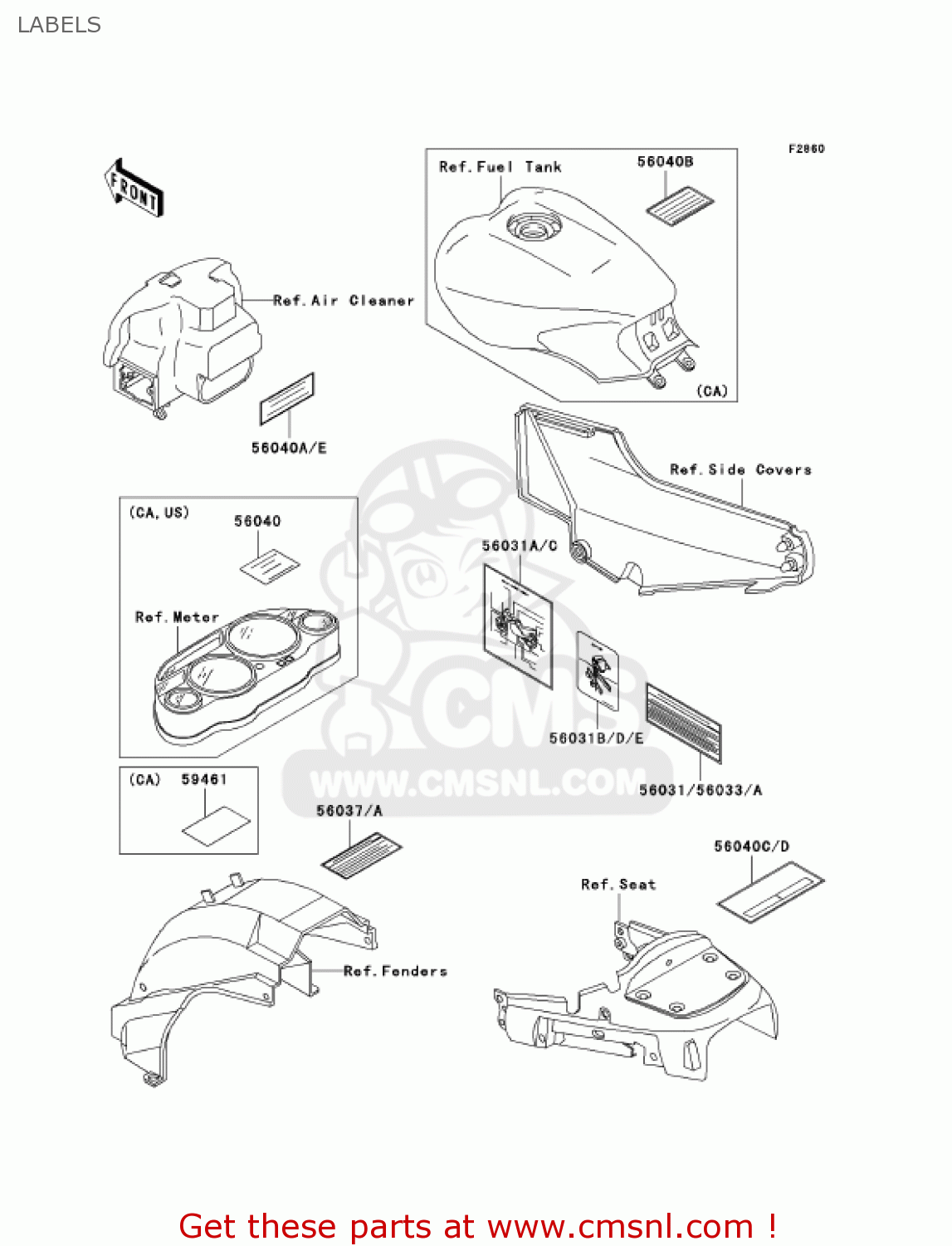 LABELS ZG1000A18 CONCOURS 2003 USA CALIFORNIA CANADA