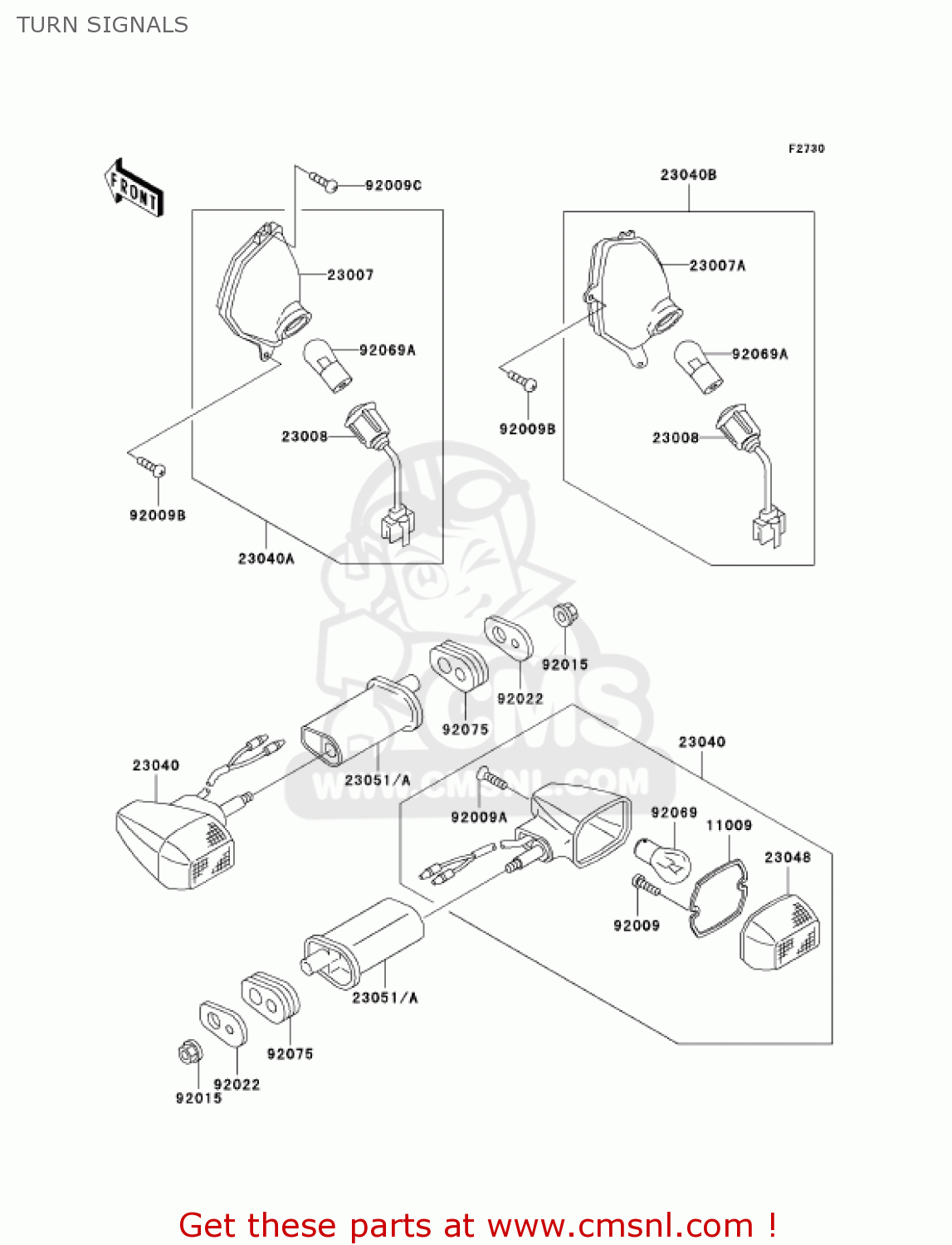 TURN SIGNALS ZG1000A18 CONCOURS 2003 USA CALIFORNIA CANADA