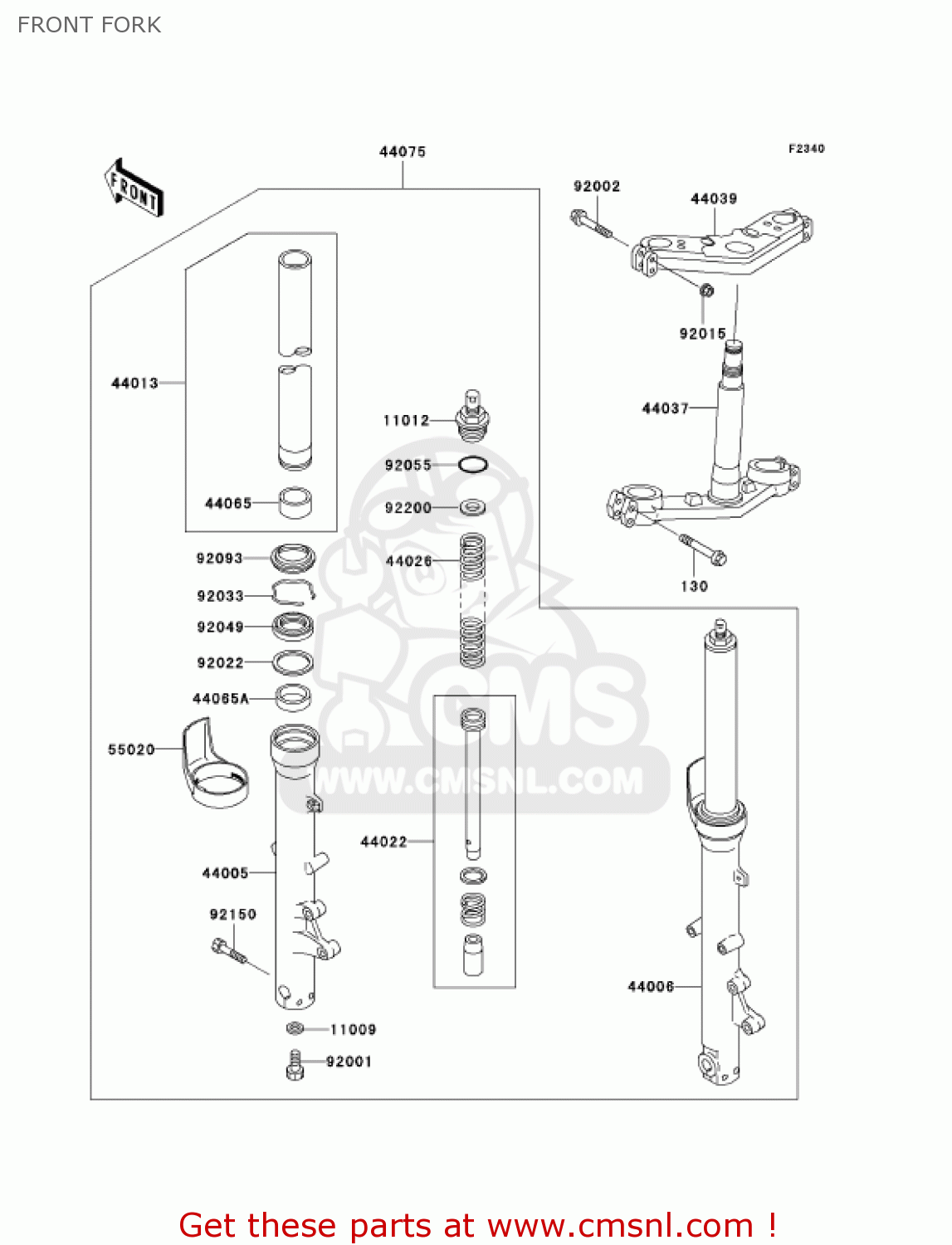 FRONT FORK ZG1000A18 CONCOURS 2003 USA CALIFORNIA CANADA