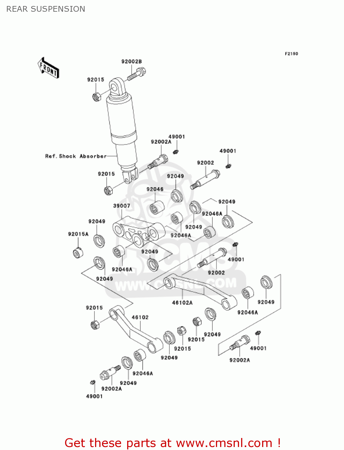 REAR SUSPENSION ZG1000A18 CONCOURS 2003 USA CALIFORNIA CANADA