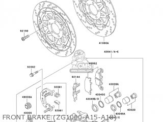 FRONT BRAKE (ZG1000-A15-A18) - ZG1000A18 CONCOURS 2003 USA CALIFORNIA CANADA