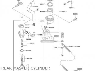 REAR MASTER CYLINDER - ZG1000A18 CONCOURS 2003 USA CALIFORNIA CANADA