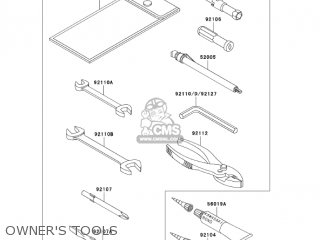 OWNER'S TOOLS - ZG1000A18 CONCOURS 2003 USA CALIFORNIA CANADA