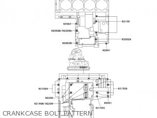 CRANKCASE BOLT PATTERN - ZG1000A18 CONCOURS 2003 USA CALIFORNIA CANADA